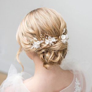 Vintage Style Crystal and Gold Bridal Hair Pins